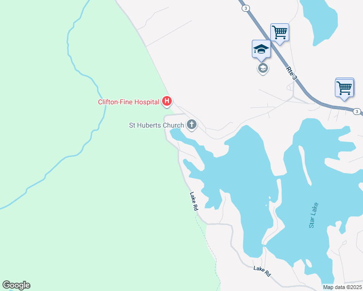map of restaurants, bars, coffee shops, grocery stores, and more near 55 Lake Rd in Star Lake