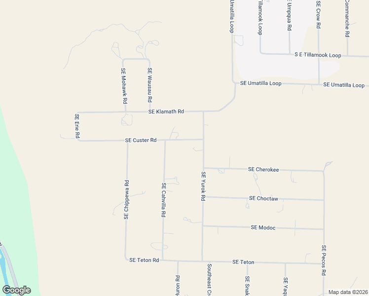 map of restaurants, bars, coffee shops, grocery stores, and more near 3049 Southeast Custer Road in Prineville