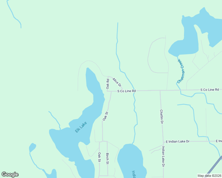 map of restaurants, bars, coffee shops, grocery stores, and more near 5956 Oak Street in Gladwin