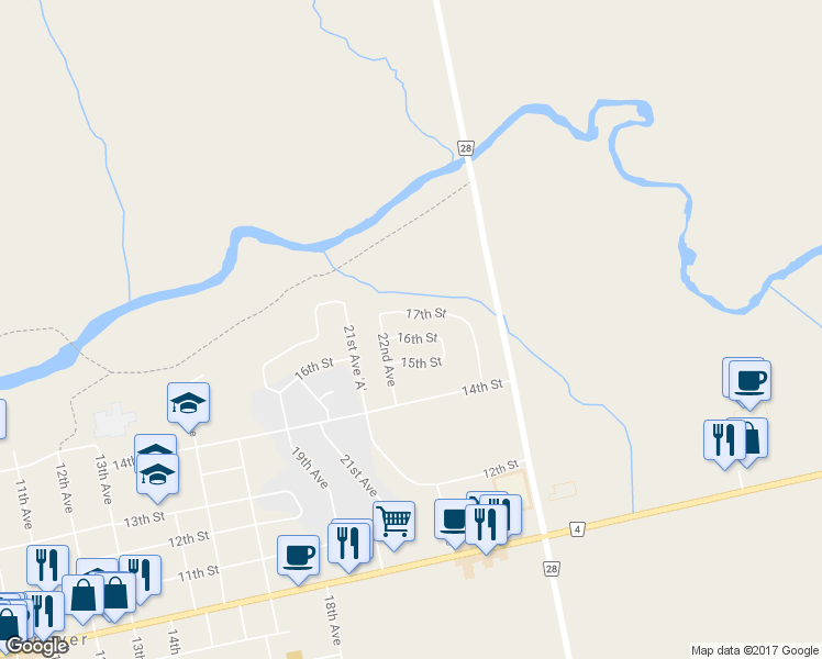 map of restaurants, bars, coffee shops, grocery stores, and more near 760 16th Street in Hanover
