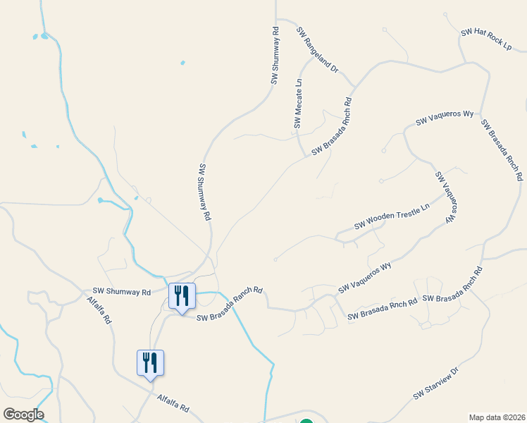 map of restaurants, bars, coffee shops, grocery stores, and more near 15638 South West Brasada Ranch Road in Powell Butte