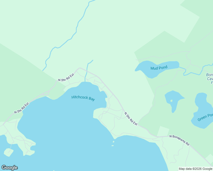 map of restaurants, bars, coffee shops, grocery stores, and more near 8521 North Shore Road in Harrisville