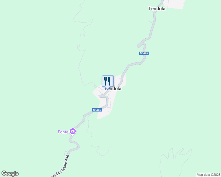 map of restaurants, bars, coffee shops, grocery stores, and more near 24 SS446 in Tendola