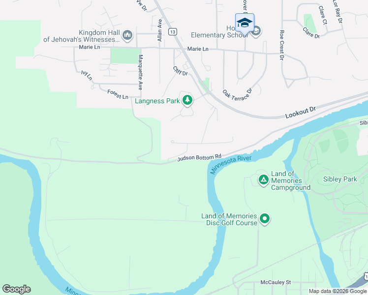 map of restaurants, bars, coffee shops, grocery stores, and more near 493 Marvin Boulevard in North Mankato