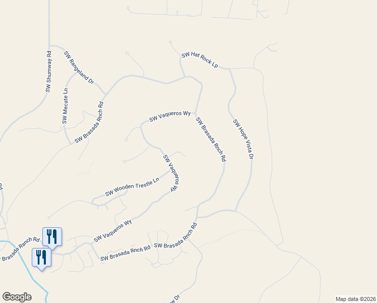 map of restaurants, bars, coffee shops, grocery stores, and more near 15176 South West Two Saddle Court in Powell Butte