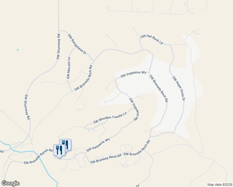 map of restaurants, bars, coffee shops, grocery stores, and more near 15450 South West Caballo Court in Powell Butte