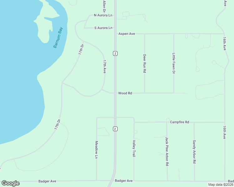 map of restaurants, bars, coffee shops, grocery stores, and more near 1681 Wood Road in Nekoosa
