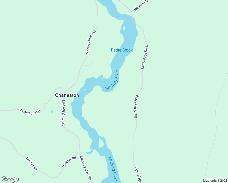 map of restaurants, bars, coffee shops, grocery stores, and more near Mill Village Road East in Region of Queens Municipality