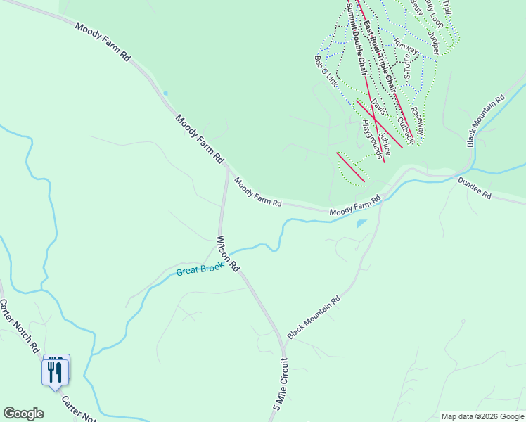 map of restaurants, bars, coffee shops, grocery stores, and more near 261 Moody Farm Road in Jackson