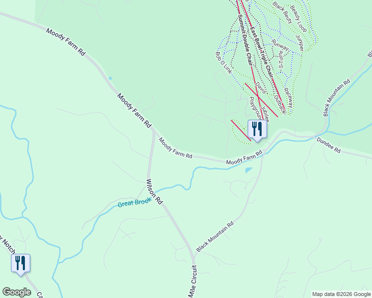 map of restaurants, bars, coffee shops, grocery stores, and more near 261 Moody Farm Road in Jackson