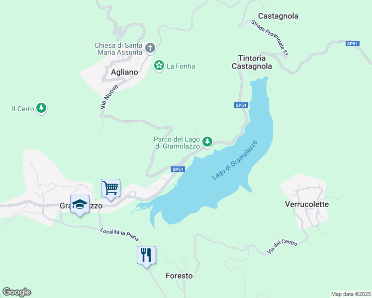 map of restaurants, bars, coffee shops, grocery stores, and more near 12 Località Rimessa di Agliano in Rimessa di Agliano