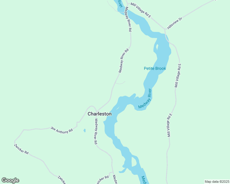 map of restaurants, bars, coffee shops, grocery stores, and more near 594 Medway River Road in Mill Village