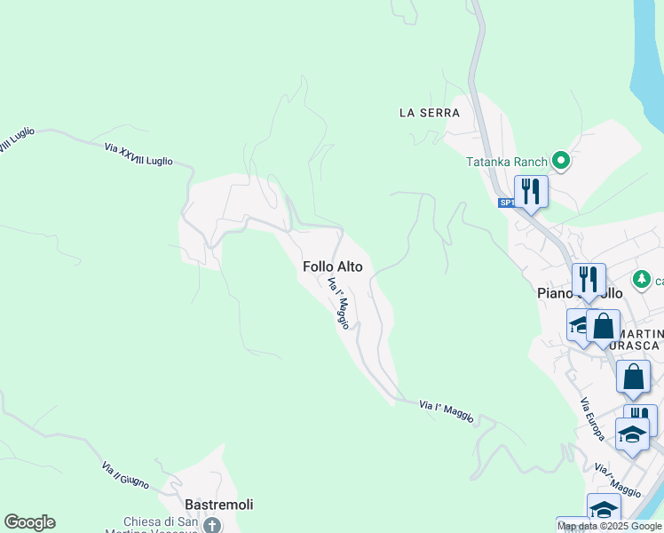 map of restaurants, bars, coffee shops, grocery stores, and more near in Follo Alto