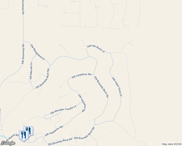 map of restaurants, bars, coffee shops, grocery stores, and more near 16135 South West Brasada Ranch Road in Powell Butte