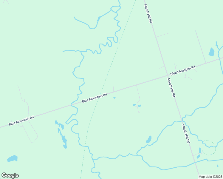 map of restaurants, bars, coffee shops, grocery stores, and more near 457 Blue Mountain Road in Uxbridge