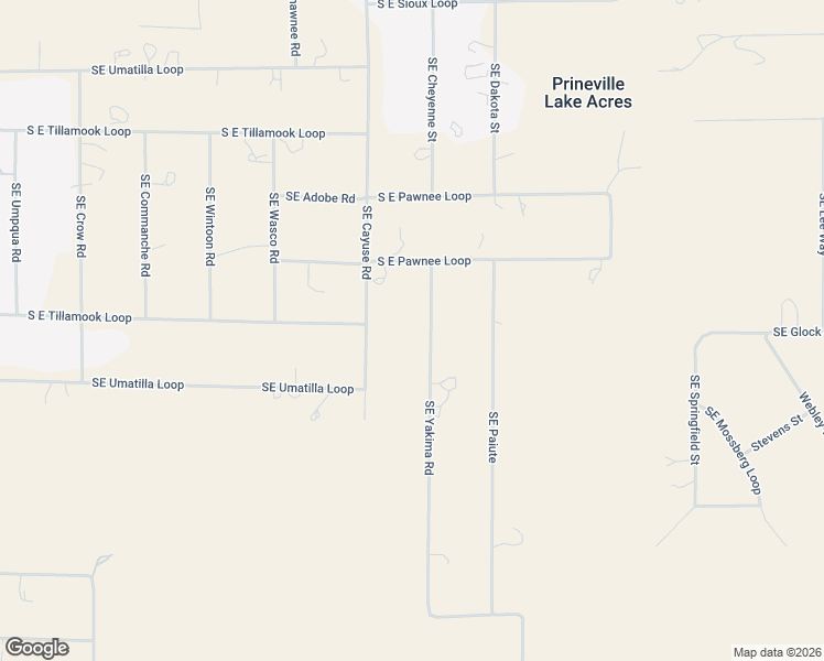 map of restaurants, bars, coffee shops, grocery stores, and more near 15009 Southeast Yakima Road in Prineville