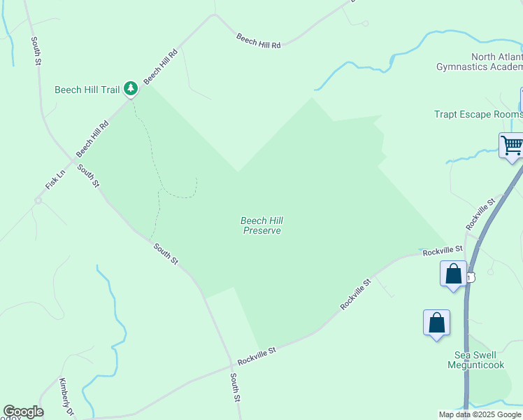 map of restaurants, bars, coffee shops, grocery stores, and more near 316 Beech Hill Road in Rockport