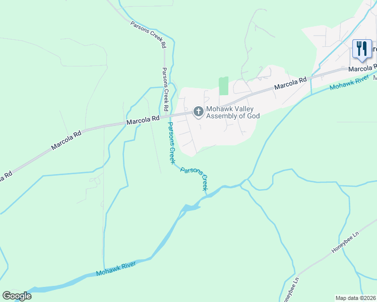 map of restaurants, bars, coffee shops, grocery stores, and more near 92030 Maple Lane in Springfield