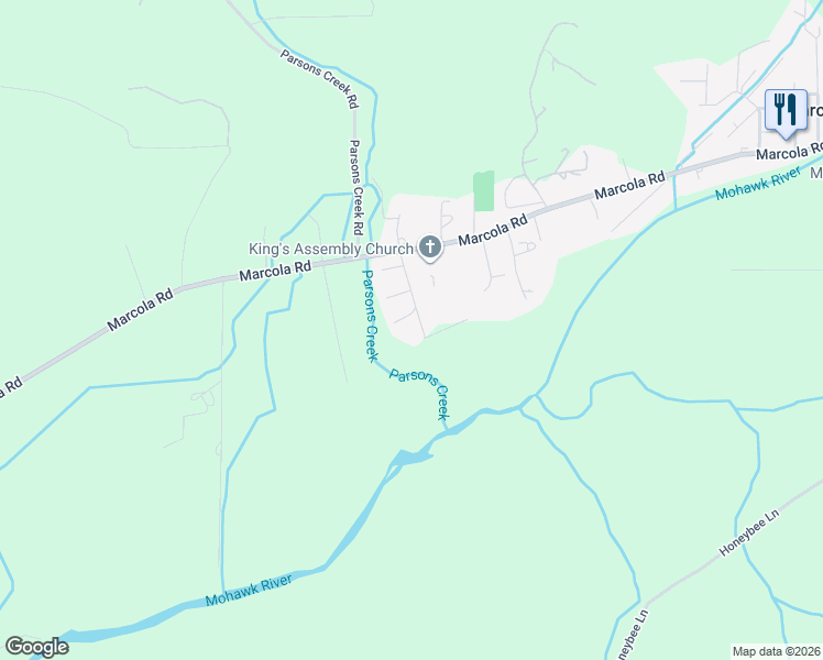 map of restaurants, bars, coffee shops, grocery stores, and more near 92030 Maple Lane in Springfield