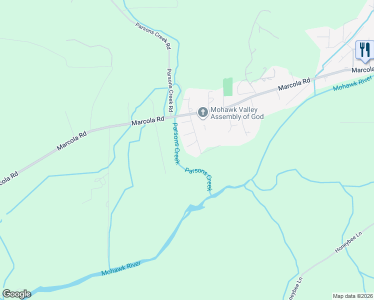 map of restaurants, bars, coffee shops, grocery stores, and more near 92030 Maple Lane in Springfield