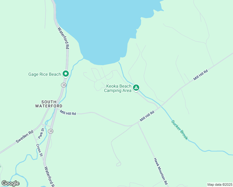map of restaurants, bars, coffee shops, grocery stores, and more near 1 Keoka Beach Trail in Waterford
