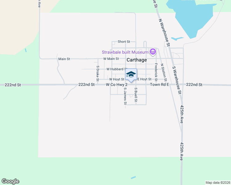 map of restaurants, bars, coffee shops, grocery stores, and more near 201-287 West Nebraska Street in Carthage