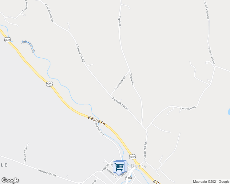 map of restaurants, bars, coffee shops, grocery stores, and more near 7 Sunnyside Drive in Barre