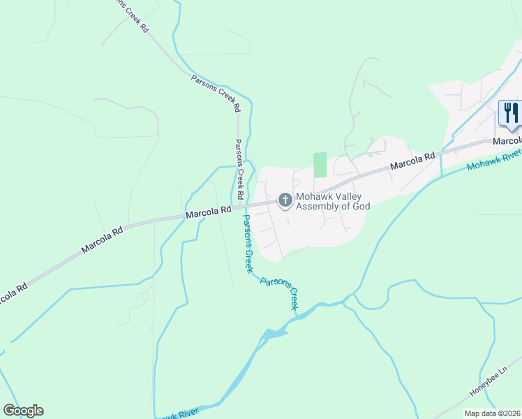 map of restaurants, bars, coffee shops, grocery stores, and more near 92078 Maple Lane in Springfield