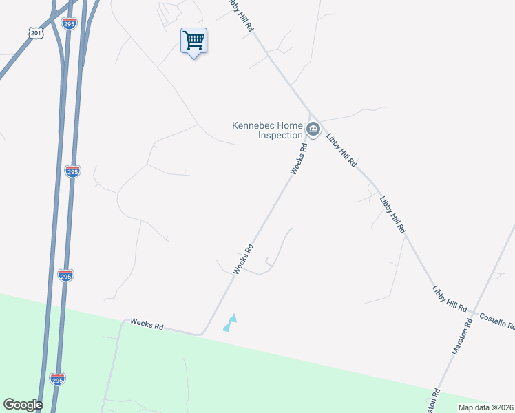 map of restaurants, bars, coffee shops, grocery stores, and more near 73 Weeks Road in Gardiner