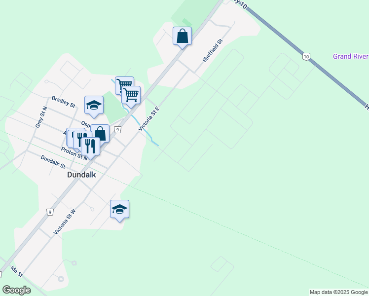 map of restaurants, bars, coffee shops, grocery stores, and more near 314 Van Dusen Avenue in Dundalk