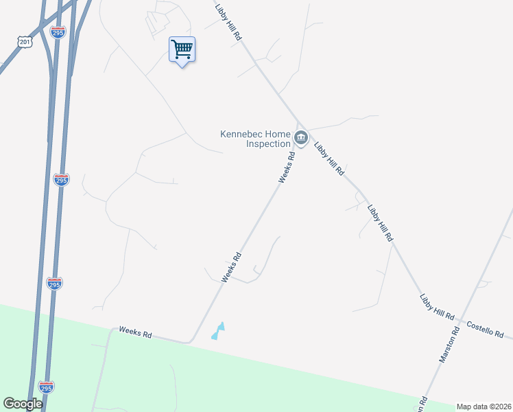 map of restaurants, bars, coffee shops, grocery stores, and more near 73 Weeks Road in Gardiner