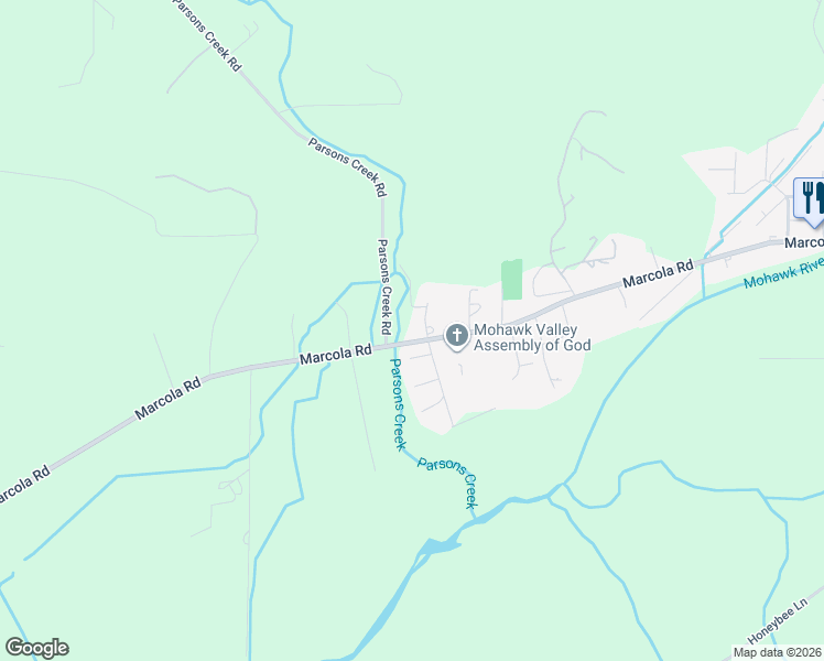 map of restaurants, bars, coffee shops, grocery stores, and more near 92078 Maple Lane in Springfield