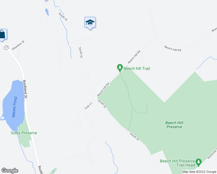map of restaurants, bars, coffee shops, grocery stores, and more near 316 Beech Hill Road in Rockport
