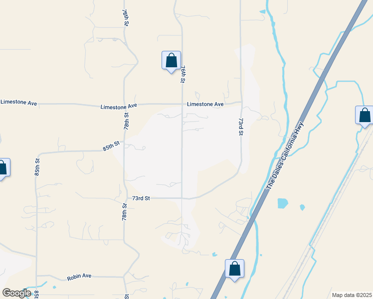 map of restaurants, bars, coffee shops, grocery stores, and more near 65285 76th Street in Bend