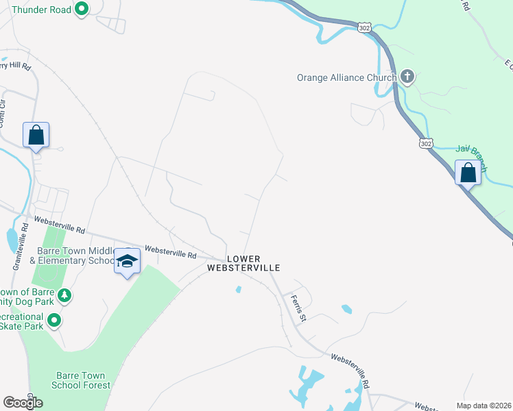map of restaurants, bars, coffee shops, grocery stores, and more near 36 Bolster Road in Barre