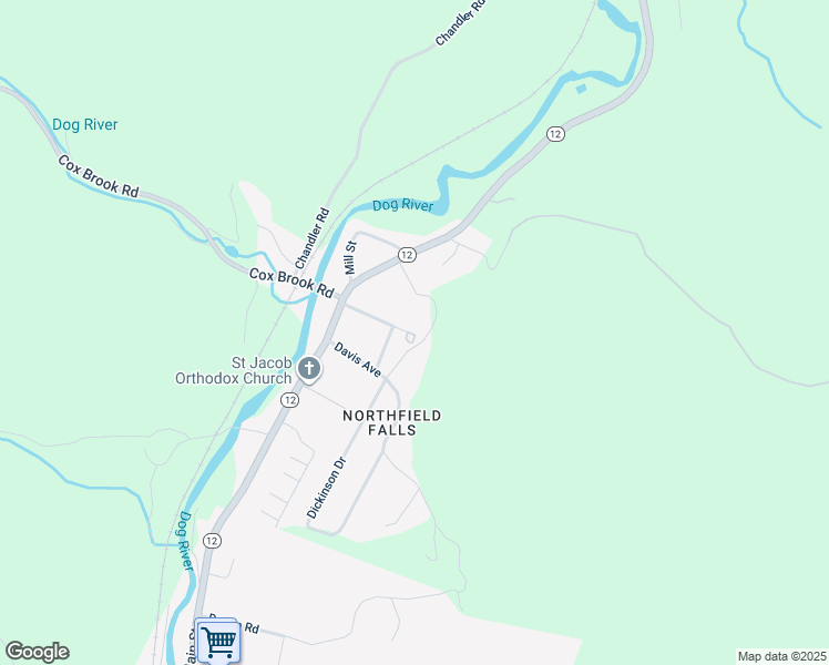 map of restaurants, bars, coffee shops, grocery stores, and more near 70 Burnham Road in Northfield