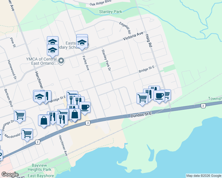 map of restaurants, bars, coffee shops, grocery stores, and more near in Belleville