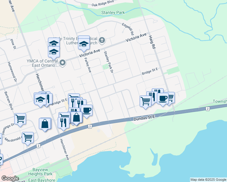 map of restaurants, bars, coffee shops, grocery stores, and more near in Belleville