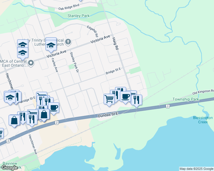 map of restaurants, bars, coffee shops, grocery stores, and more near 24 Carlow Court in Belleville