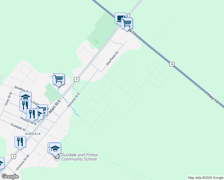 map of restaurants, bars, coffee shops, grocery stores, and more near 112 Seeley Avenue in Southgate