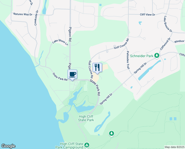 map of restaurants, bars, coffee shops, grocery stores, and more near 5095 Golf Course Road in Sherwood