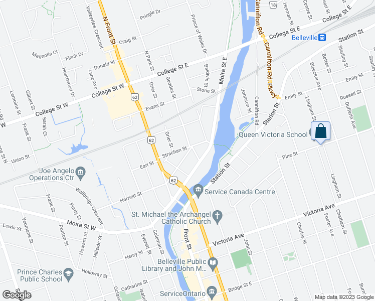 map of restaurants, bars, coffee shops, grocery stores, and more near 50 Grove Street in Belleville