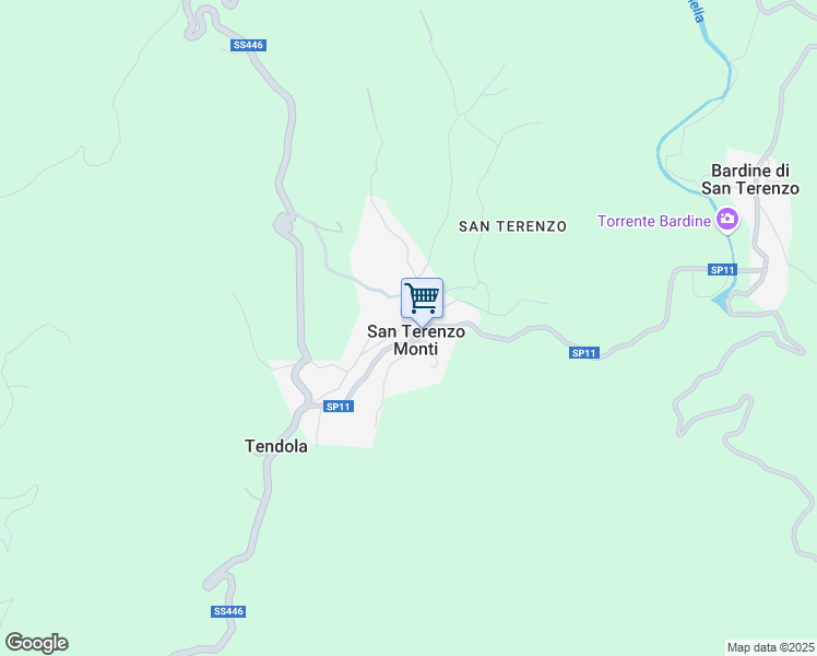 map of restaurants, bars, coffee shops, grocery stores, and more near 9 Via Chiesa San Terenzo in San Terenzo Monti