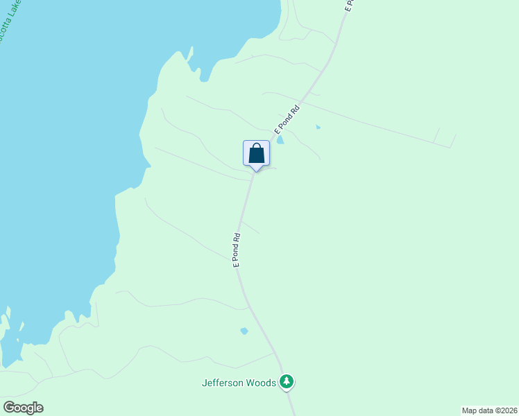 map of restaurants, bars, coffee shops, grocery stores, and more near 330 East Pond Road in Jefferson