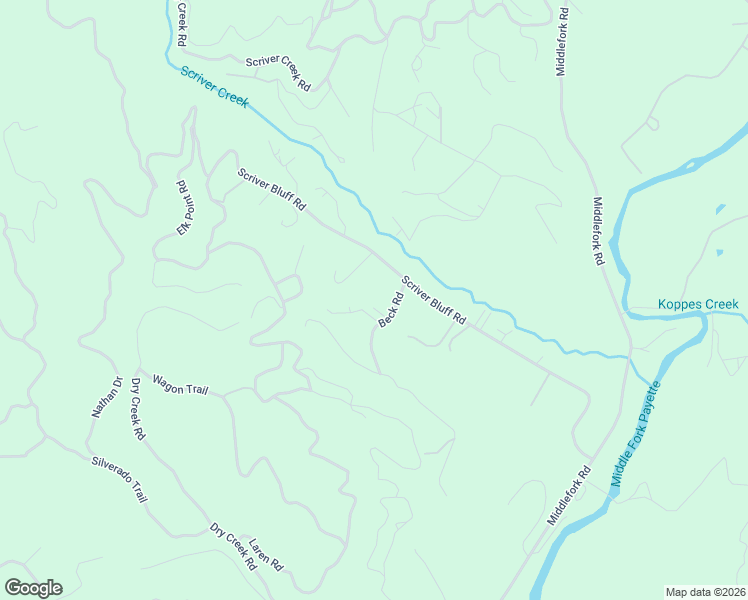 map of restaurants, bars, coffee shops, grocery stores, and more near 26 Pump House Road in Garden Valley