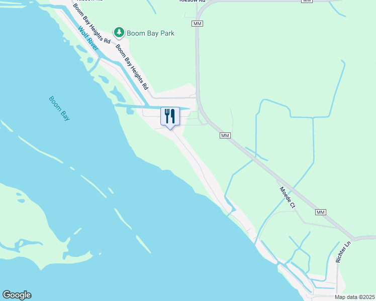 map of restaurants, bars, coffee shops, grocery stores, and more near 7860 Cut Off Lane in Larsen