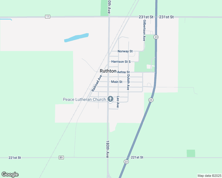 map of restaurants, bars, coffee shops, grocery stores, and more near 320 Cleveland Street in Ruthton