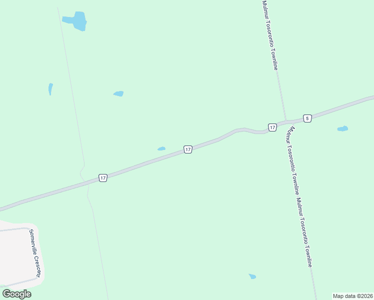 map of restaurants, bars, coffee shops, grocery stores, and more near County Road 17 in Mulmur