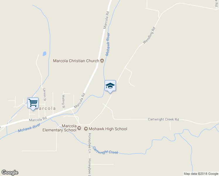 map of restaurants, bars, coffee shops, grocery stores, and more near 38393 Wendling Road in Marcola