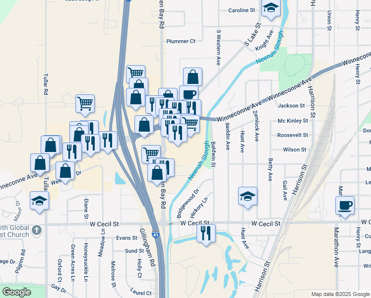 854 Fox Point Plaza Neenah Wi Walk Score Map Of Restaurants Bars Coffee S Grocery Ore Near 854